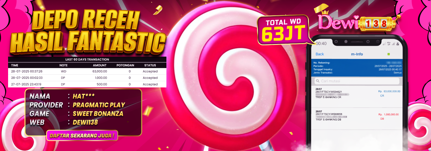DEWI138 DEPO RECEH HASIL FANTASTIC