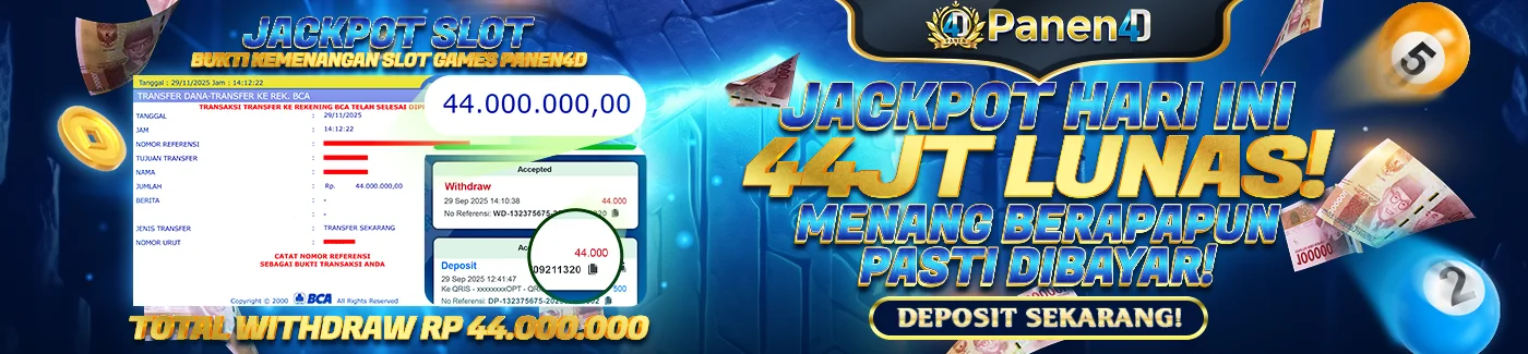 JACKPOT HARI INI 44JT LUNAS!